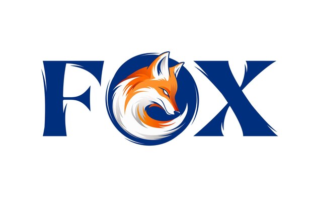 Vector minimal modern fox logo design vector illustratie