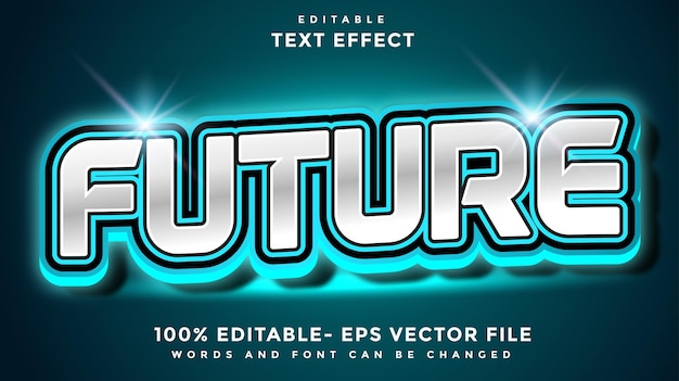MInimal Modern Future Editable Text Effect Design Template Effect Saved In Graphic Style
