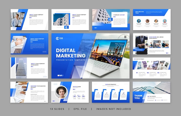 Vector minimal modern presentation template for business