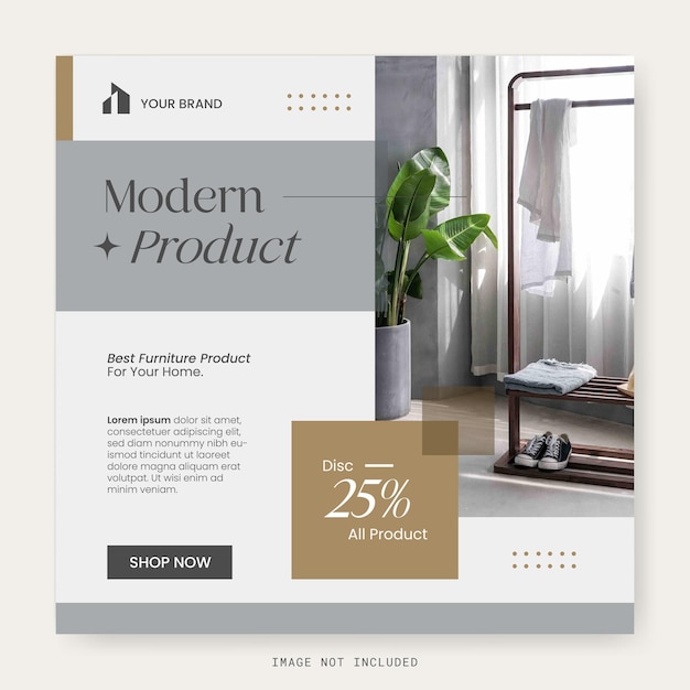 Vettore mobili per prodotti moderni e minimali social media post di instagram