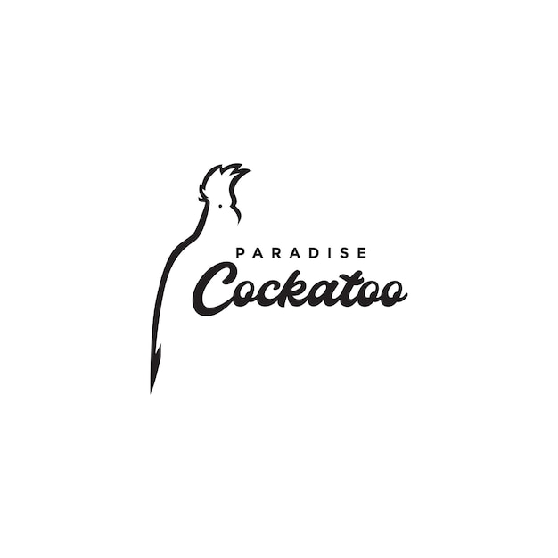 Minimal modern shape bird cockatoo logo design vector graphic symbol icon illustration creative idea