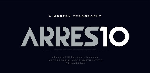 Caratteri dell'alfabeto sportivo moderno minimo. tipografia minimal urban digital fashion futuro logo creativo font. illustrazione vettoriale