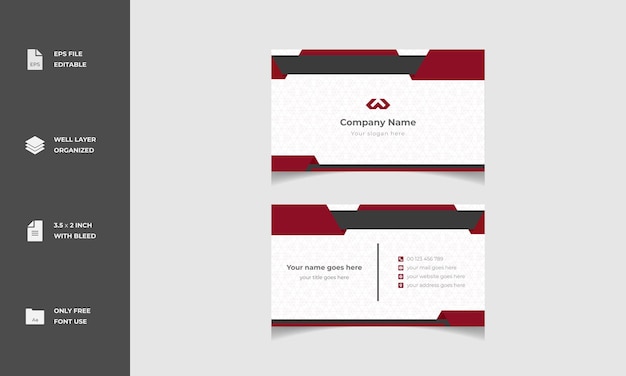 Minimal modern stylish business card template design