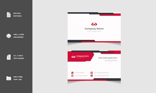 Minimal modern stylish business card template design