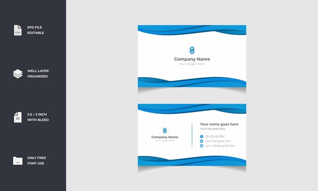 Minimal modern stylish business card template design