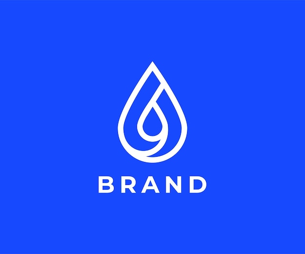 Minimal and modern water logo design for your business