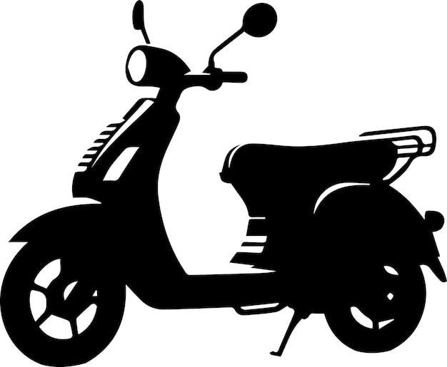 minimal Motor Scooter Matic Yamaha Mio Silhouette Vector silhouette on white background 16