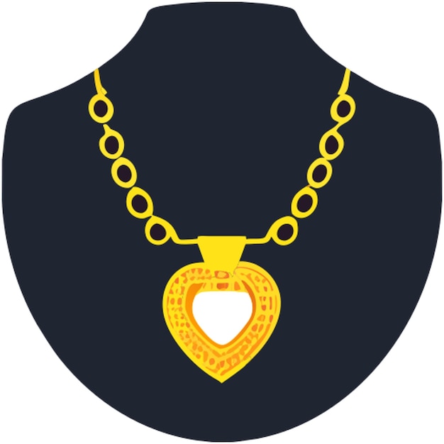 minimal necklace gold full frame icon