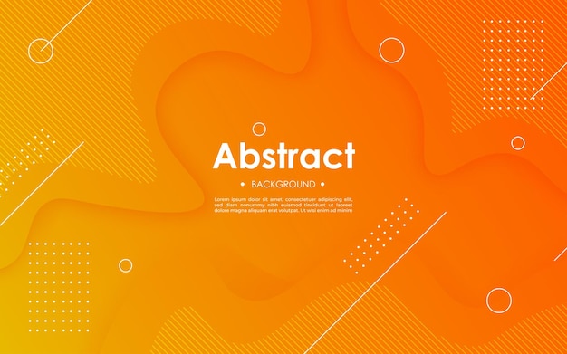 Vector minimal orange abstract geometric fluid dynamic shape composition wavy background eps10 vector