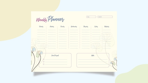 minimal planner design full branding set