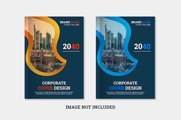 最小限のプロのビジネス企業の本の表紙のデザインテンプレートa4またはパンフレットの表紙のデザイン