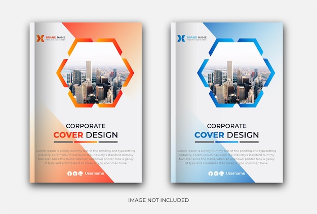 Set di design per copertine di libri aziendali professionali minimali