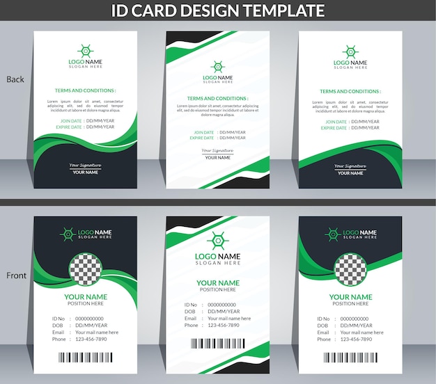 Minimal and professional id card design template