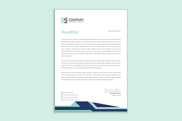 Minimal real estate business letterhead design