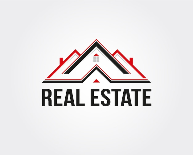 Minimal real estate logo template  illustration