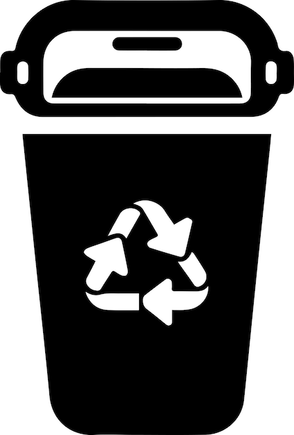 Vector minimal recycle bin icon vector art illustration 2