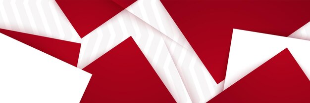 Vector minimal red and white gradient papercut background, creative abstract banner design concept
