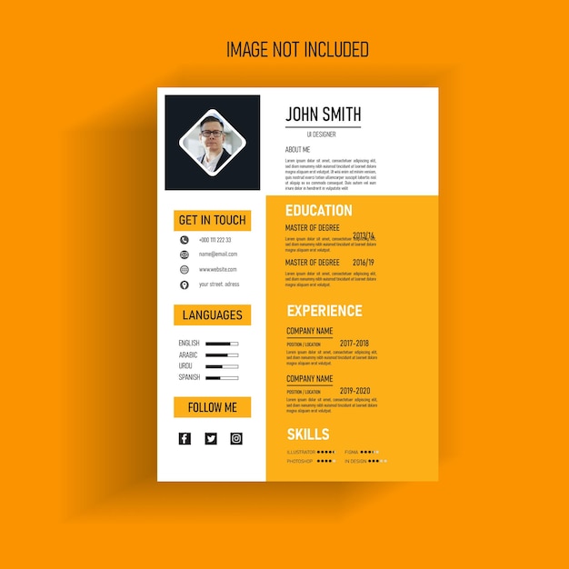 Minimal resume design templates