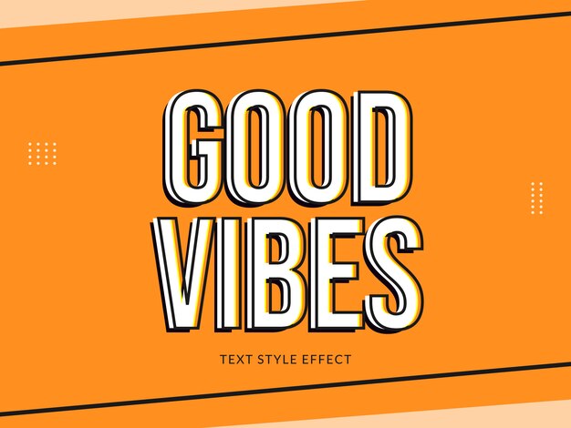 minimal retro text style effect with lines concept