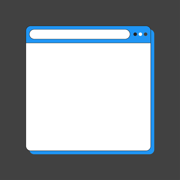 Minimal retro vector illustration of web browser....