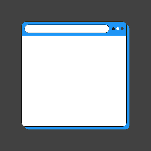 Минимальная ретро-векторная иллюстрация веб-браузера....
