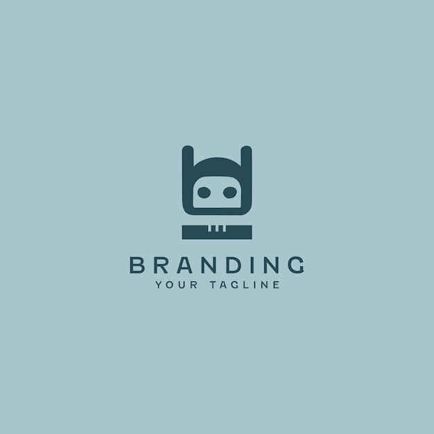 Minimal Robot Logo Design Template