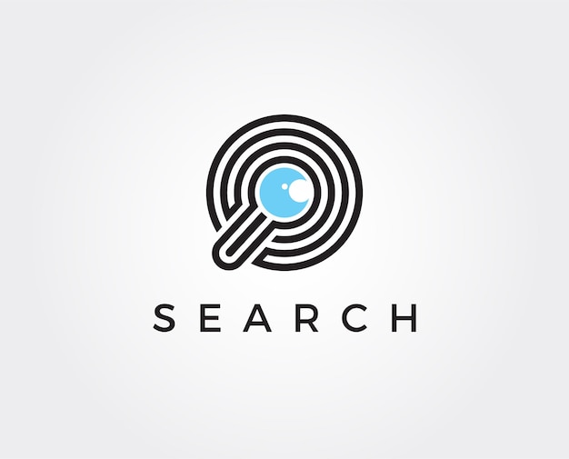 Vector minimal search logo template