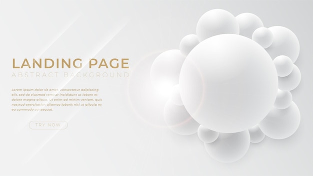 Minimal shapes and geometric background Landing page template for business website design Vector