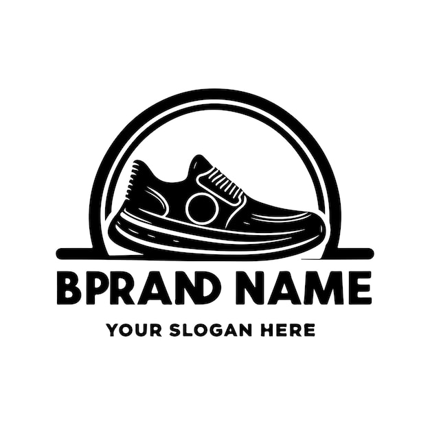 minimal shoe logo vector illustration