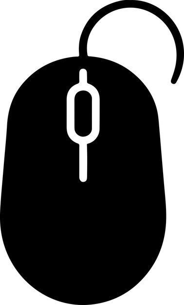 minimal Silhouette of a computer mouse black color silhouette 15
