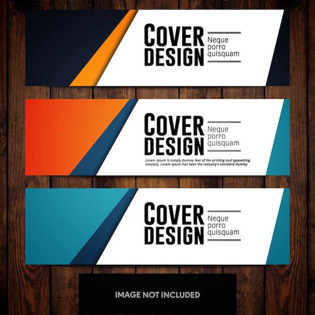 Vector minimal and simple banner design templates