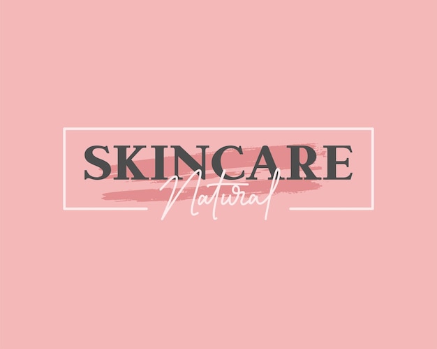 Minimal skin care logo design