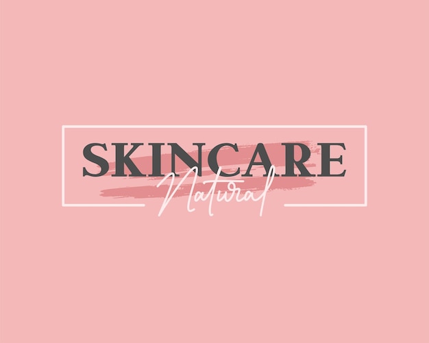 Vector minimal skin care logo design