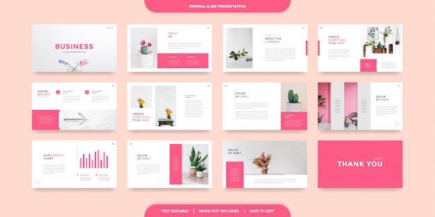 Vector minimal slides presentation template