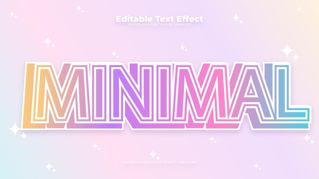 Minimal soft pink sparkling editable text effect