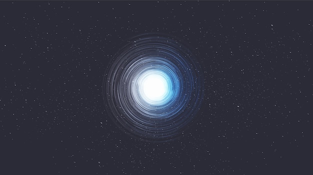 Il minimo a spirale buco nero su galaxy background.planet e fisica concept design.