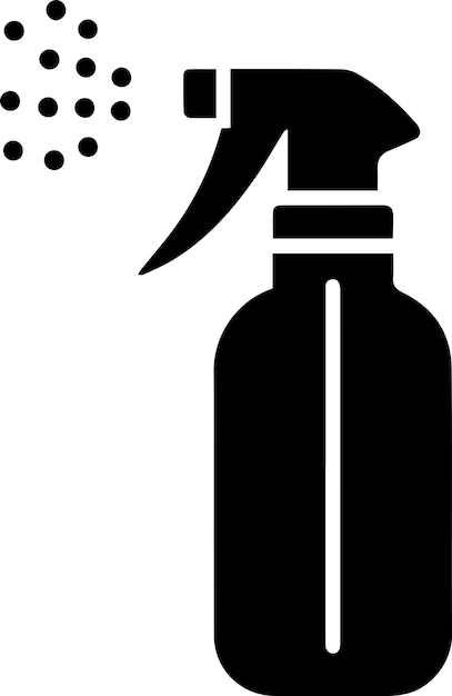 Minimal Spray bottle icon vector silhouette white background fill with black 5