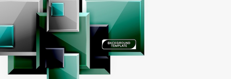 Vector minimal square banner abstract background