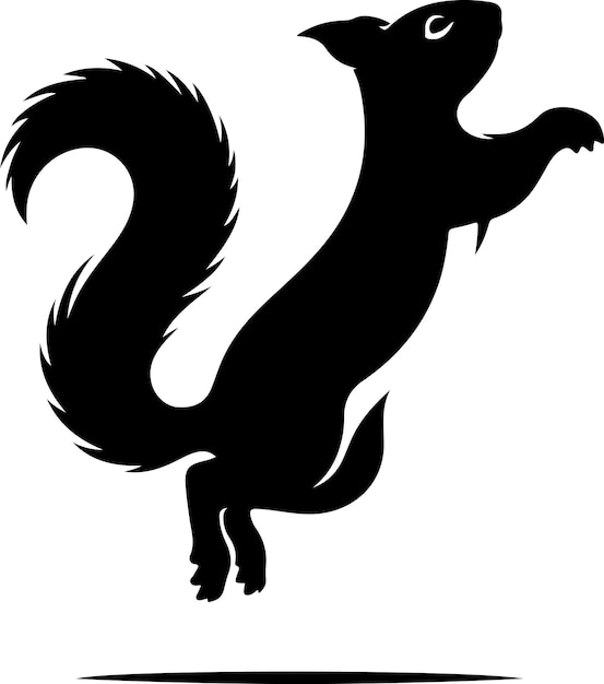 minimal squirrel vector silhouette black color silhouette white background 14