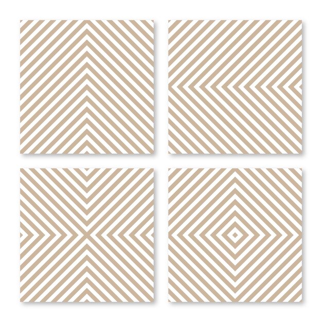 Vector minimal stripe lines seamless pattern set