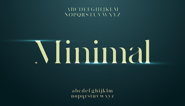 Minimal a strong serif typeface uppercase lowercase alphabet vector font