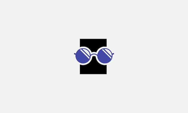 ミニマルなスタイルのメガネのロゴ会社のデザイン
