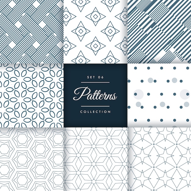 minimal style patterns pack set in different shapes