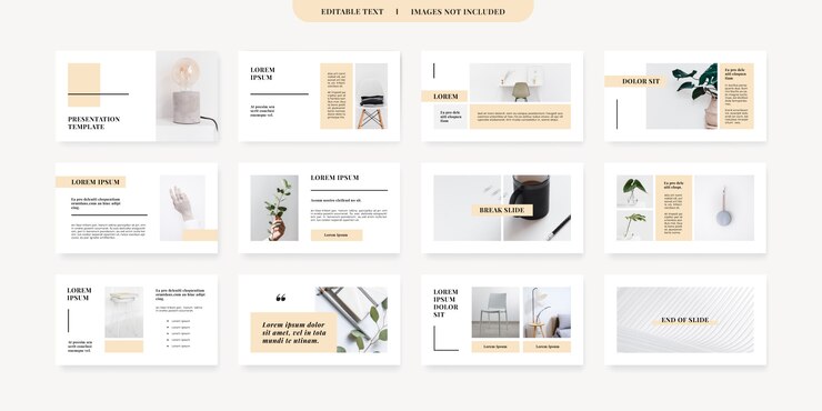 minimal style powerpoint slides template