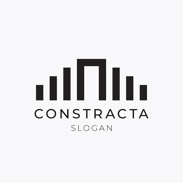 Design del logo vettoriale immobiliare in stile minimal