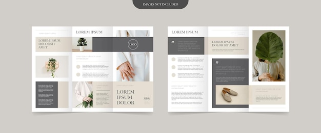 Design brochure a tre ante in stile minimal