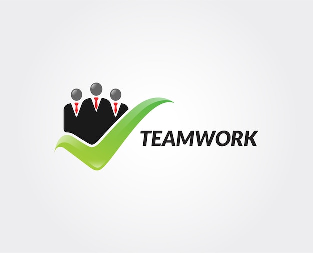 Minimal teamwork logo template