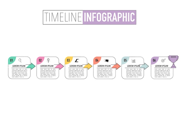 Minimal Timeline infographic business prorecess