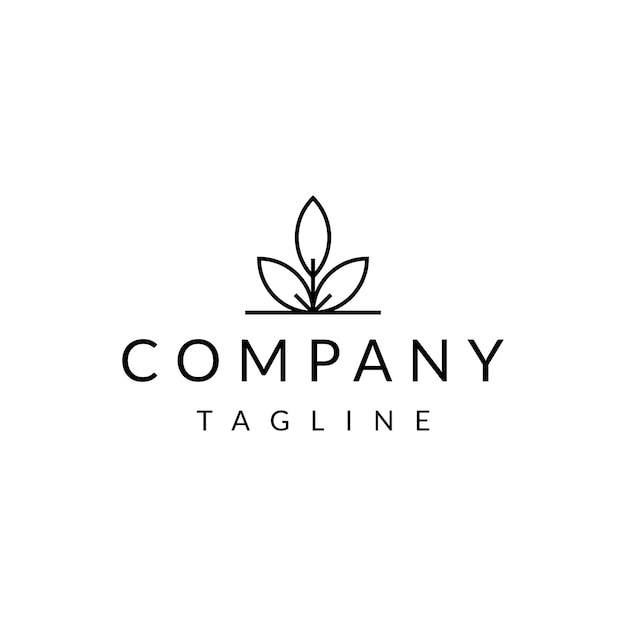 Minimal tobacco leaf logo design