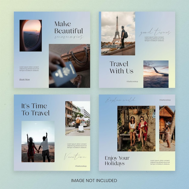minimal travel post instagram post collection